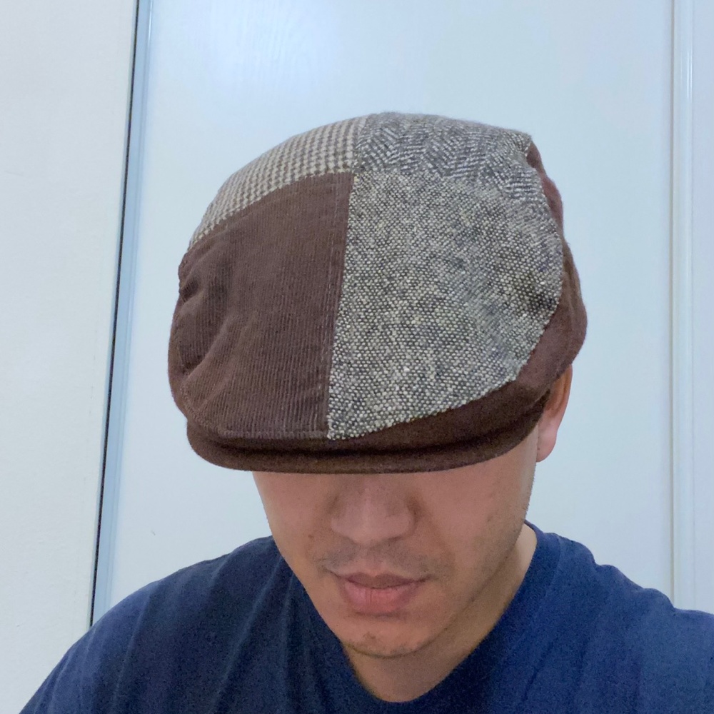 Wool Blend Patchwork Painter / Golfer Hat - image 5